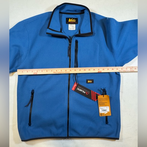 NWT Men’s REI Royal Blue Fleece Full-Zip Polartec Jacket - Picture 9 of 12